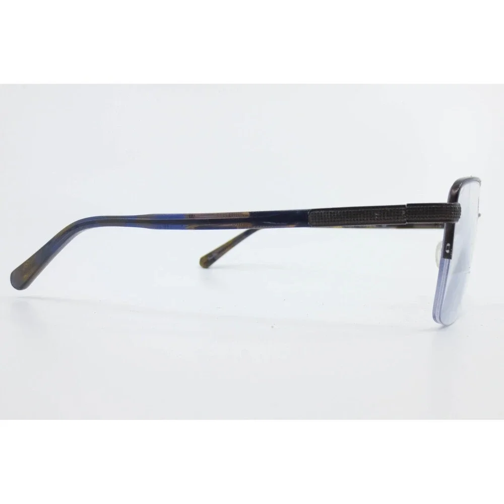 Van Heusen H203 BRN Brown Rectangular Semi-Rimless Eyeglass Frames 58-18-145